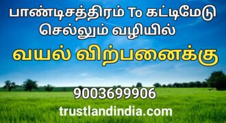 பாண்டிசத்திரம் To கட்டிமேடு செல்லும் வழியில் வயல் விற்பனைக்கு!!!