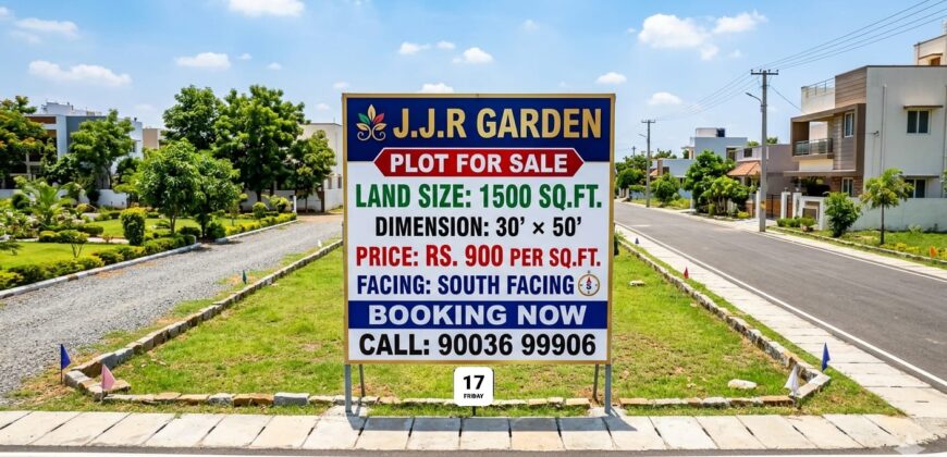 JJR GARDEN NEAR PLOT FOR SALE!